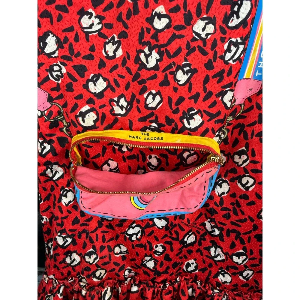 C1 The Marc Jacobs Girls Red Trompe L'oeil Crossbody Bag Dress 10‎ 138 W12390